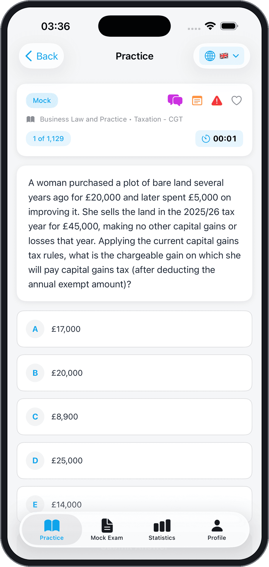 SQE Question Bank — practice question